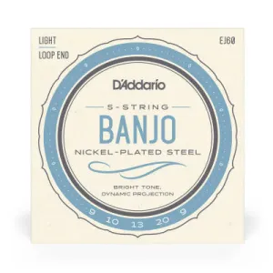 D’addario EJ60 - Nickel 5-String Banjo Light 9-20