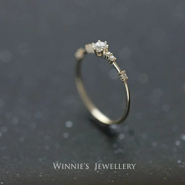 Dainty Zirconia Diamond Ring