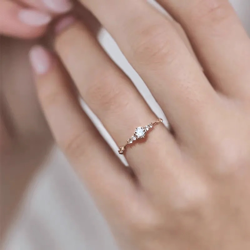 Dainty Zirconia Diamond Ring