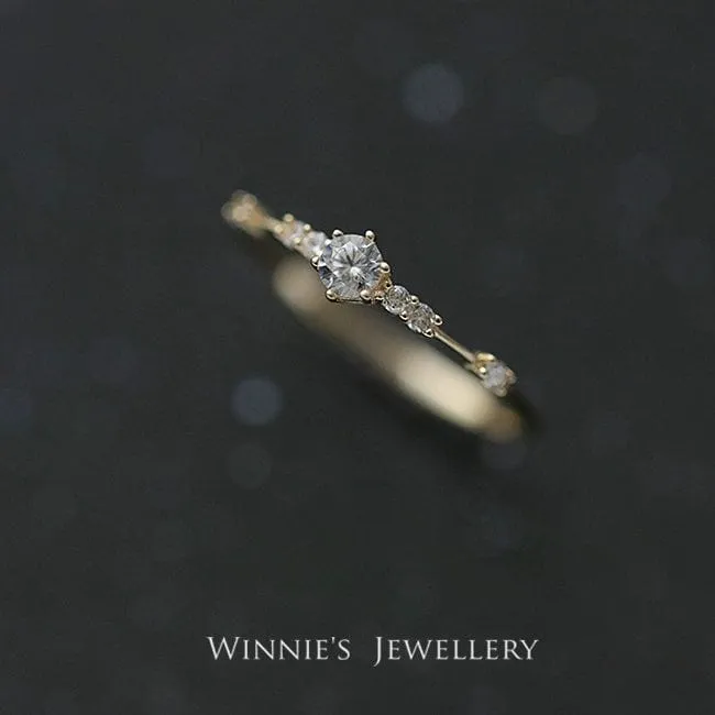 Dainty Zirconia Diamond Ring