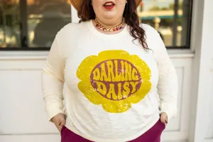 darling daisy slub long sleeve top