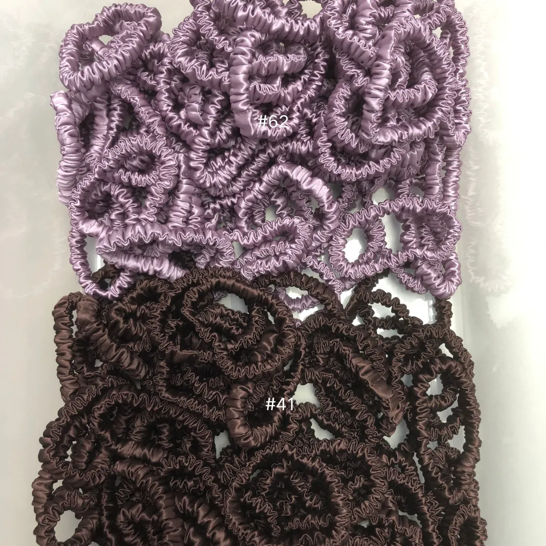 Deep Coffee silk scrunchies mini