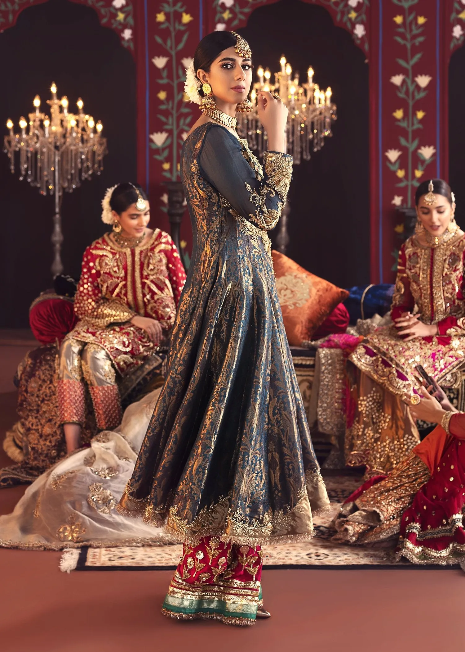Designer Wedding Party Frock in Blue Color #N0023