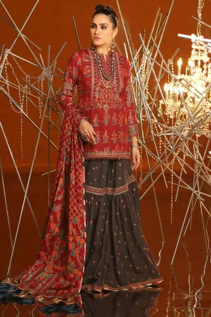 Eid Gharara Suit in Maroon Color #N9006