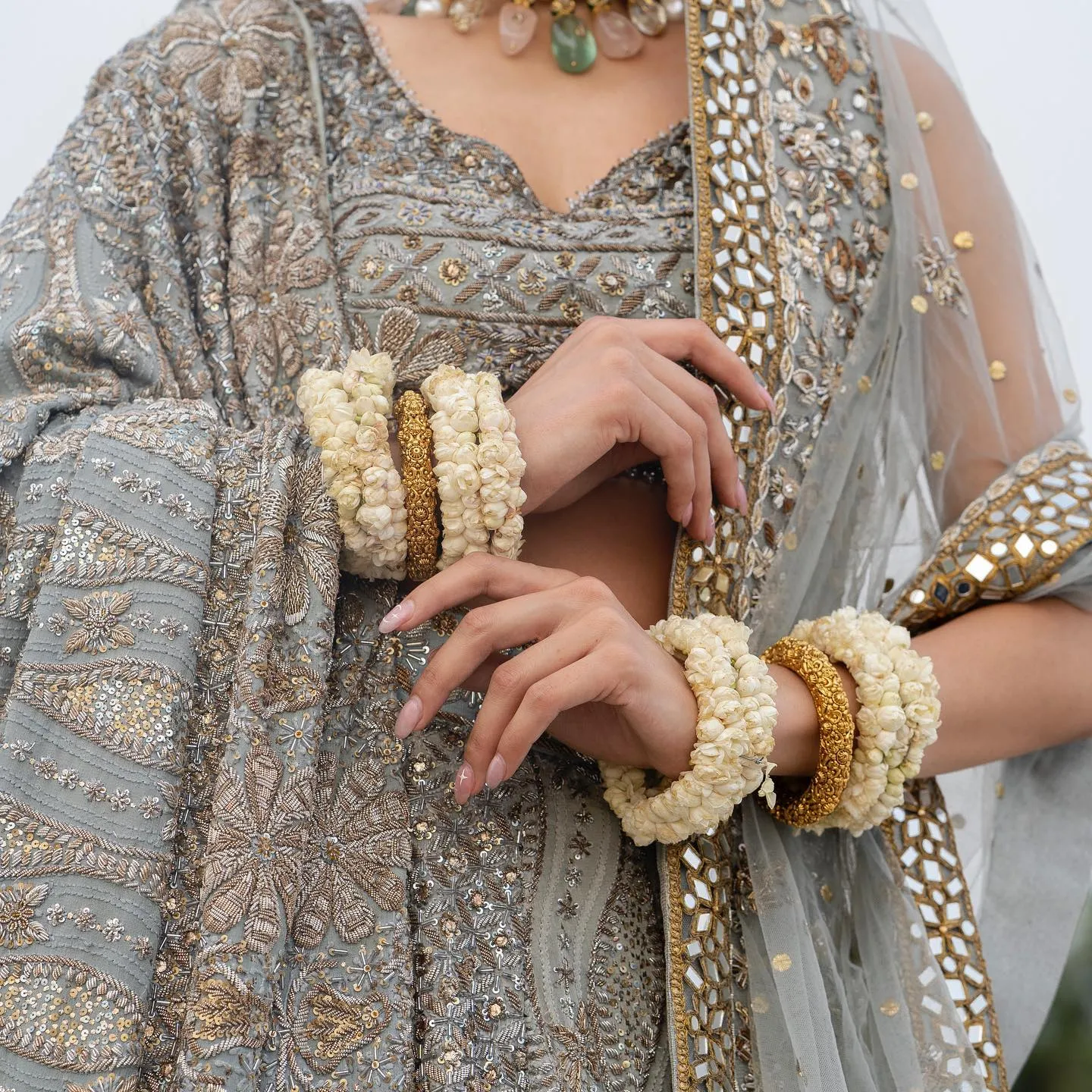 Elegant Pakistani Blue Lehenga Choli and Dupatta Dress
