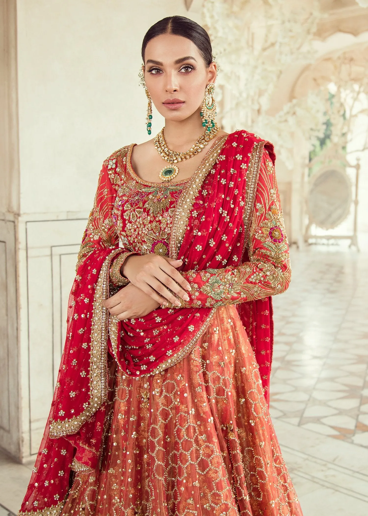 Elegant Pakistani Bridal Lehnga Dress for Wedding #J5104