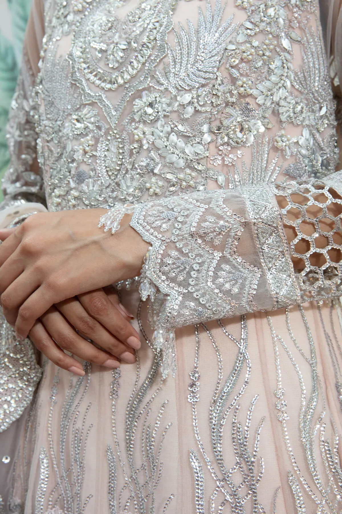 Elegant Pakistani Wedding Dress in Pishwas Frock Style