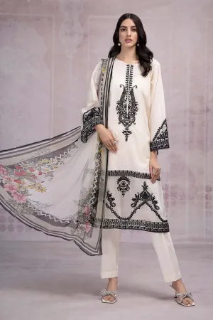 Embellished Maria B Black and White Kameez Salwar Suit