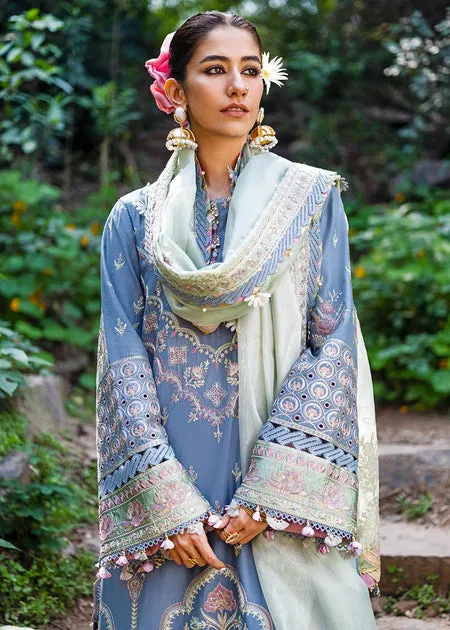 Embellished Pakistani Aqua Color Heavy Kameez Salwar