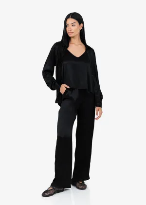 Embody Plisse Trouser Shiny Black