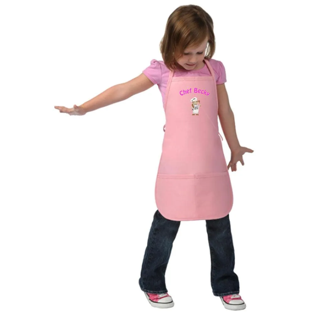 Embroidered Personalized Kids Chef Child Apron