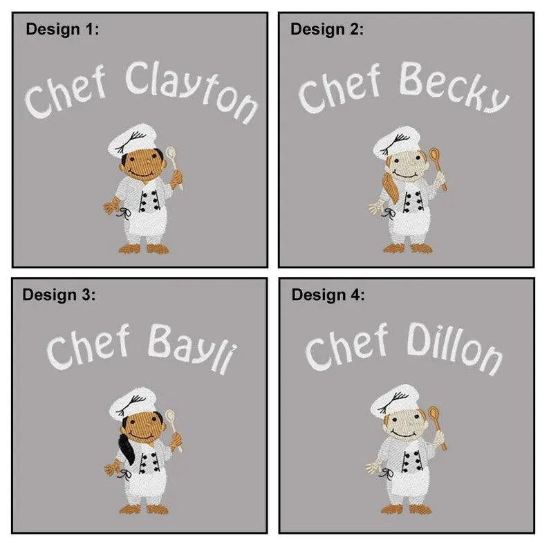 Embroidered Personalized Kids Chef Child Apron