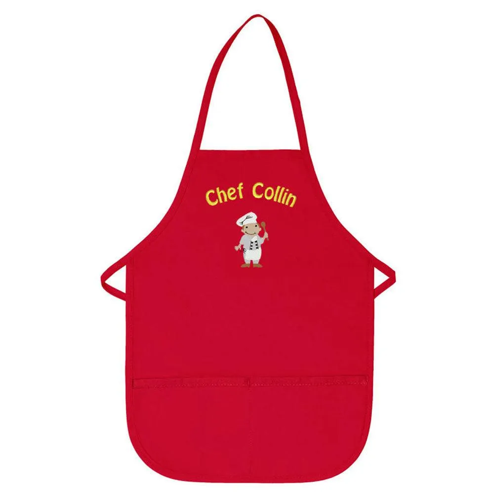 Embroidered Personalized Kids Chef Child Apron