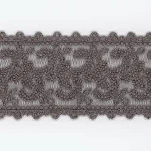 Embroidered Tulle Lace #159 Medium Gray