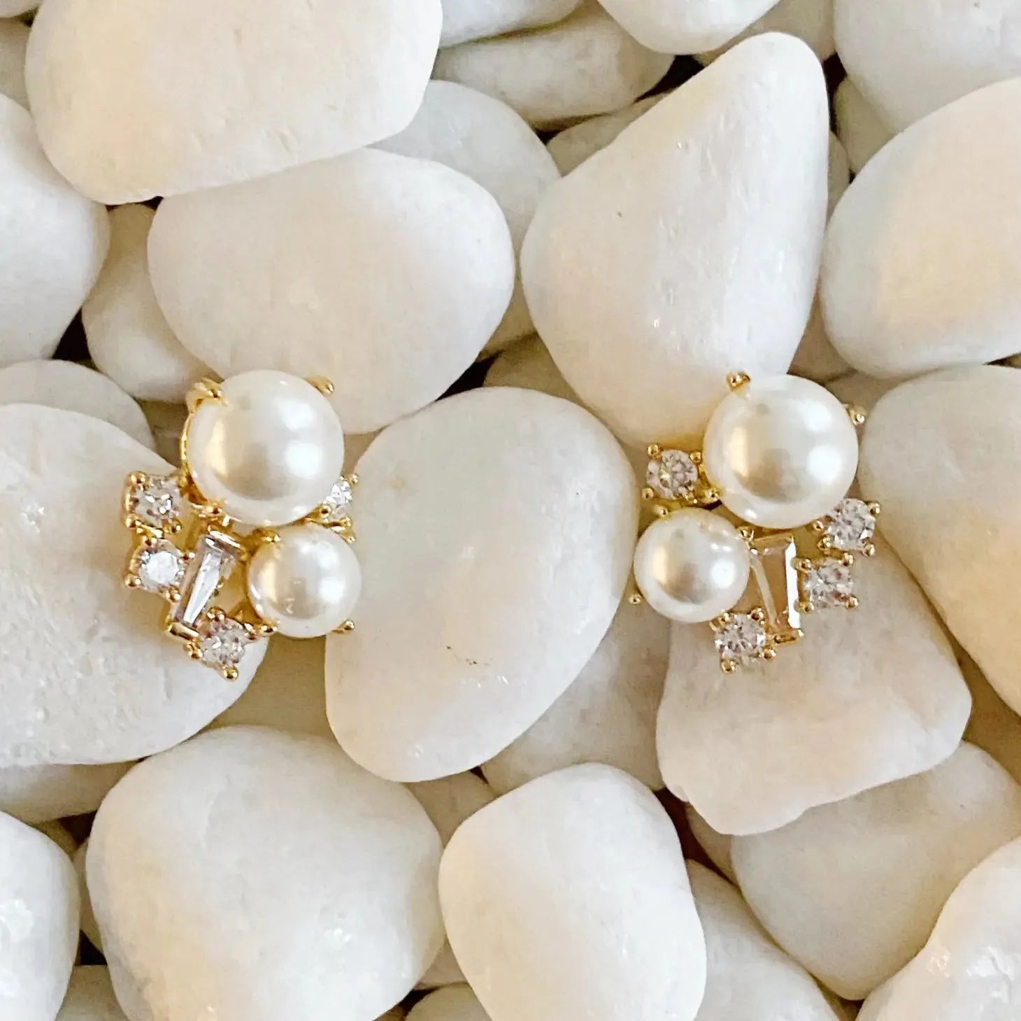 Estate Pearl Stud Earrings