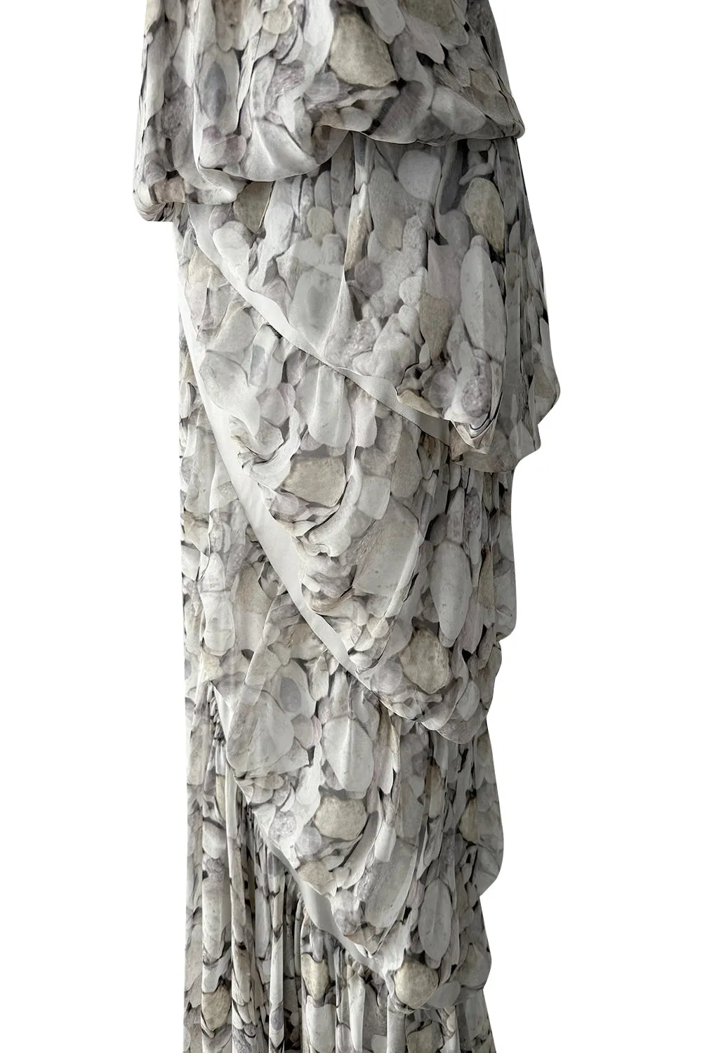 Fall 2008 Ungaro by Esteban Cortazar Printed Chiffon Backless Halter Dress