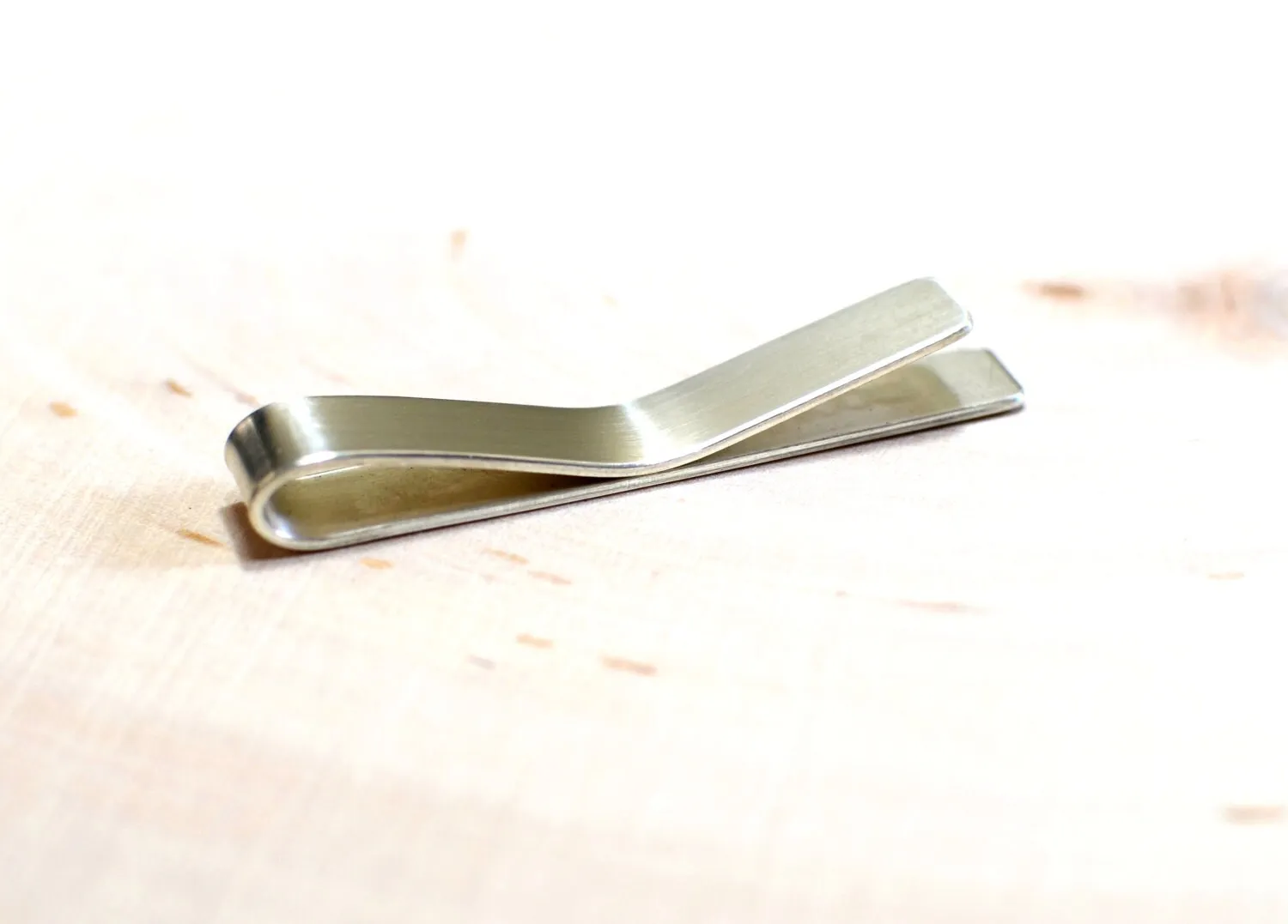 Father of the groom personalized sterling silver wedding tie clip
