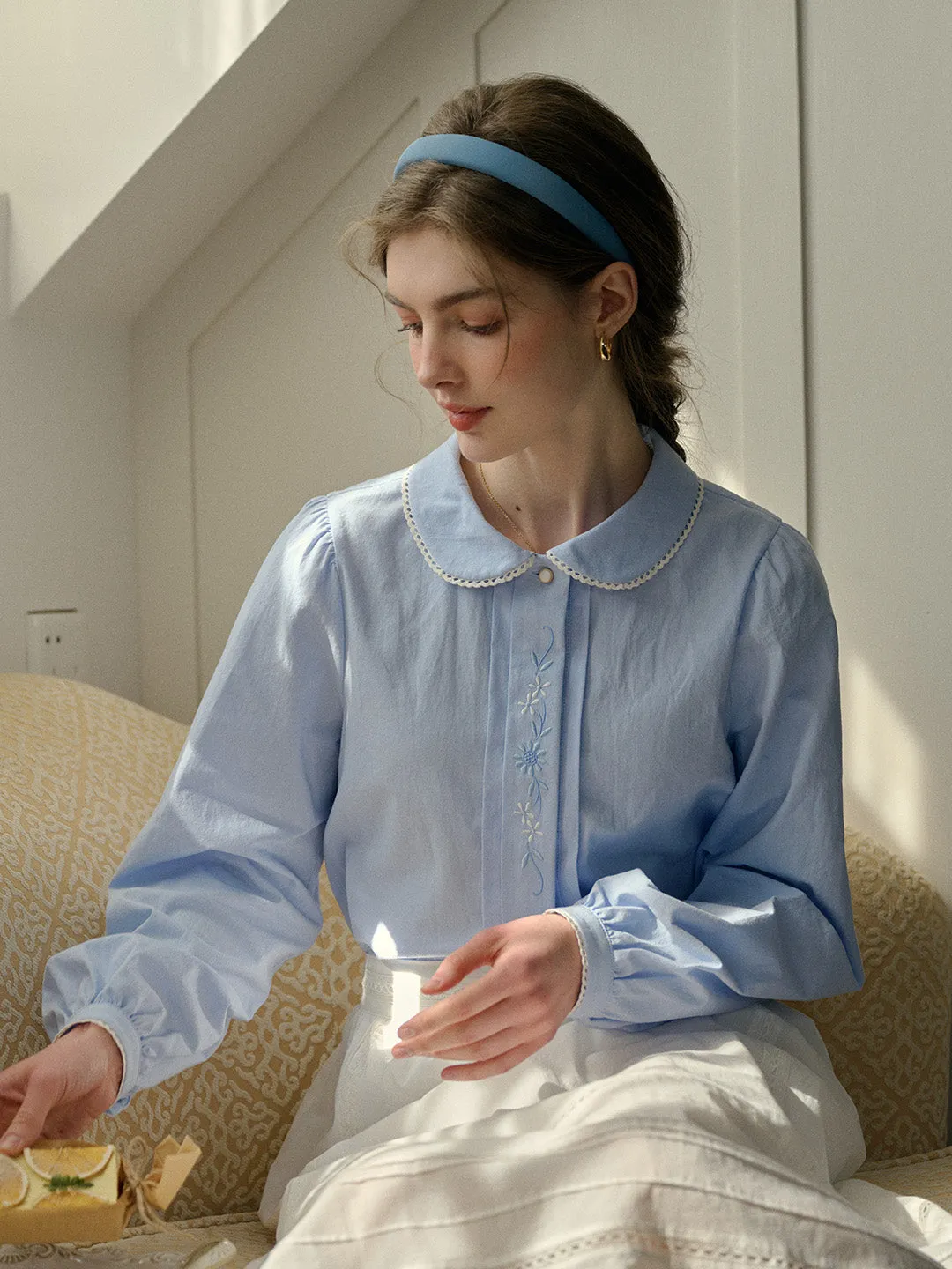 【Final Sale】Cadence Doll Collar Eedwardian Style Blouse