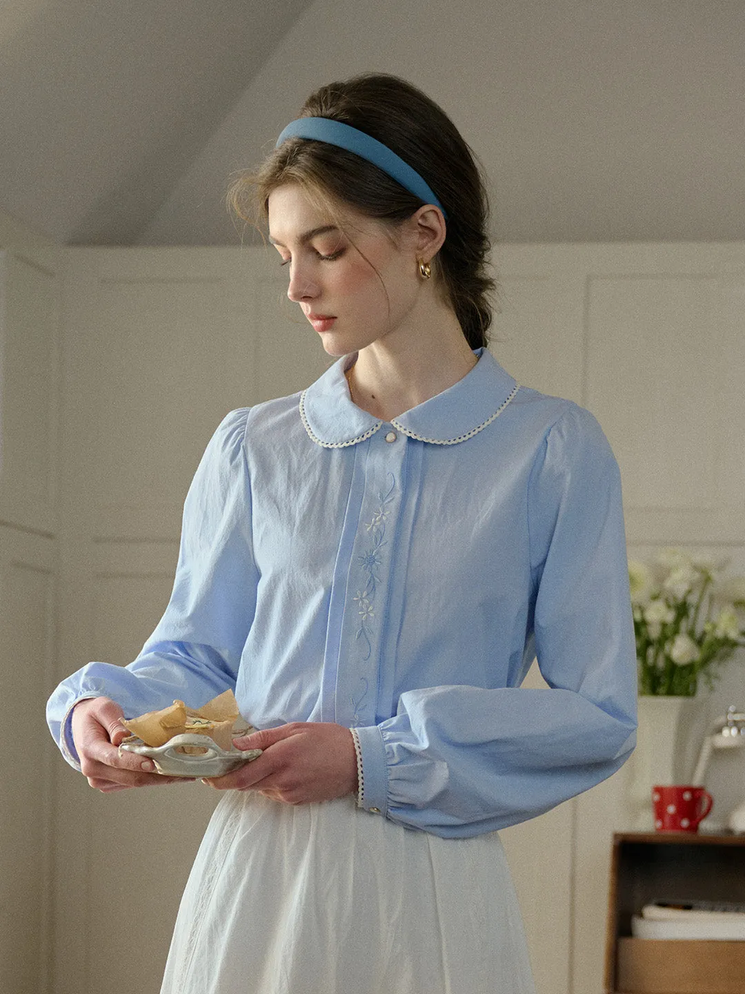【Final Sale】Cadence Doll Collar Eedwardian Style Blouse
