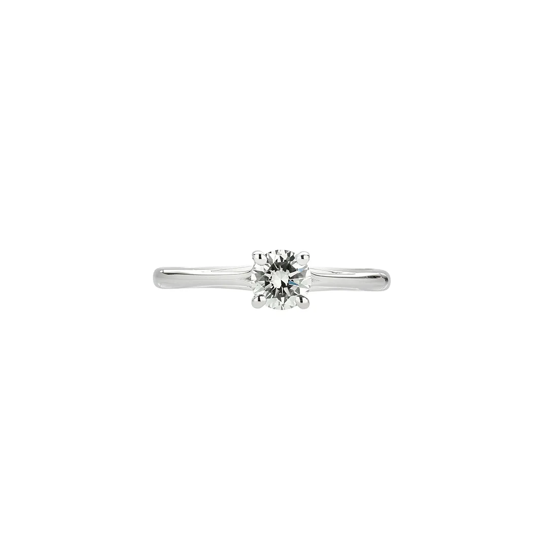 Fink's Exclusive 14K White Gold Solitaire Diamond Cathedral Engagement Ring