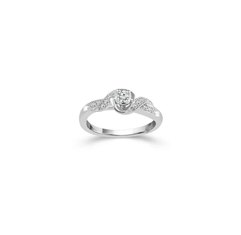 Fink's Exclusive Round Twist Engagement Ring Set
