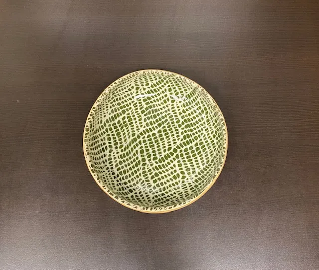 Fruit-Dessert Bowl Braid Pine Green