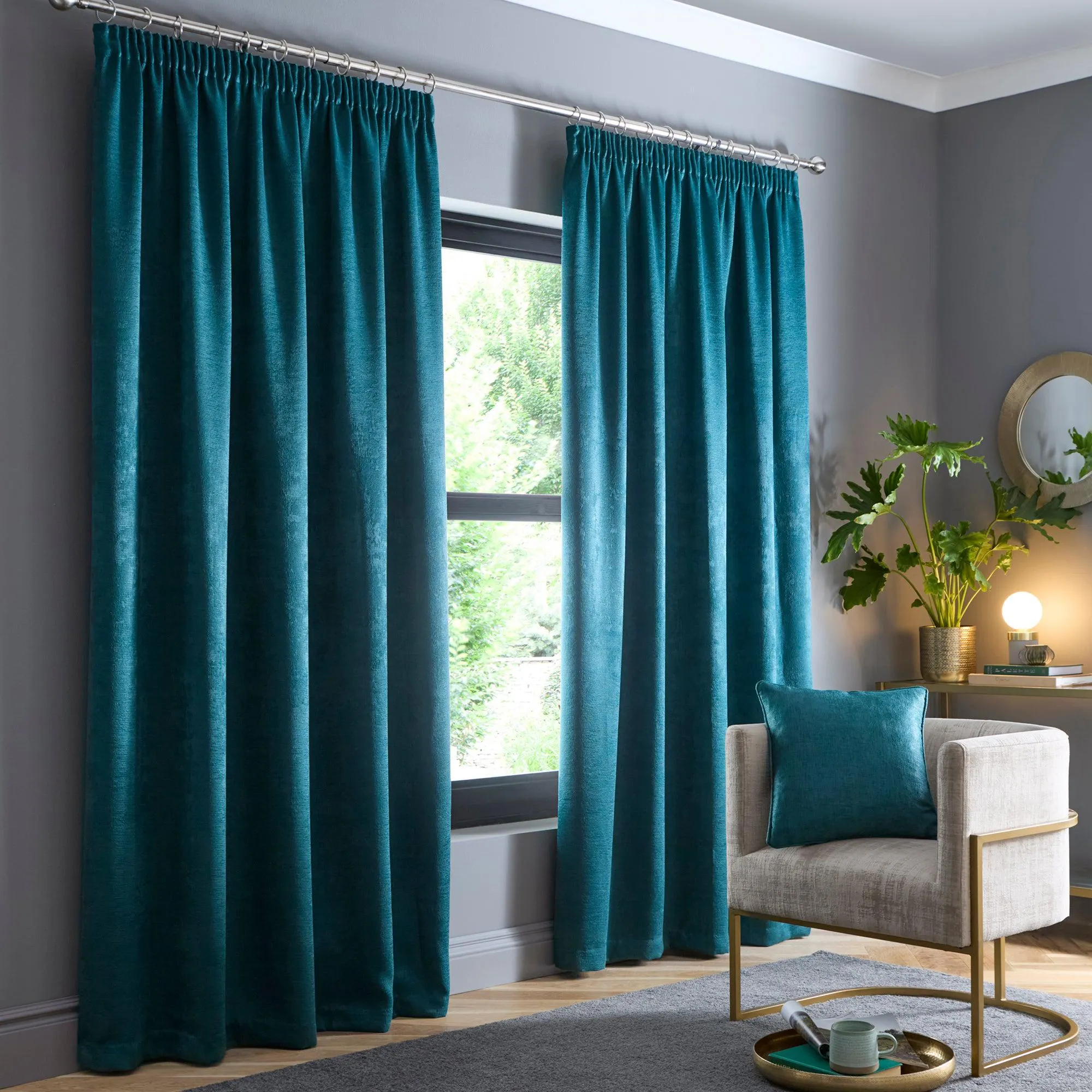 Fusion Strata Cushion - Forest Green