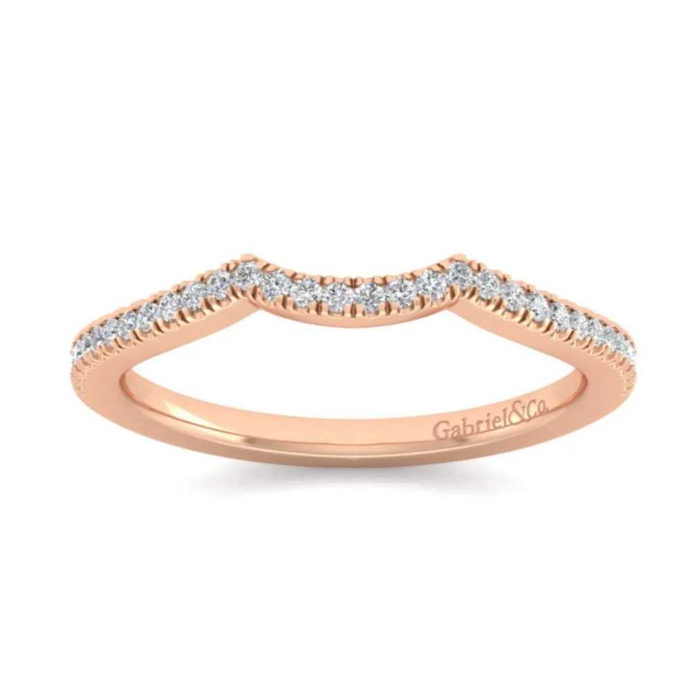 Gabriel & Co. "Sonya" Curved Diamond Wedding Band