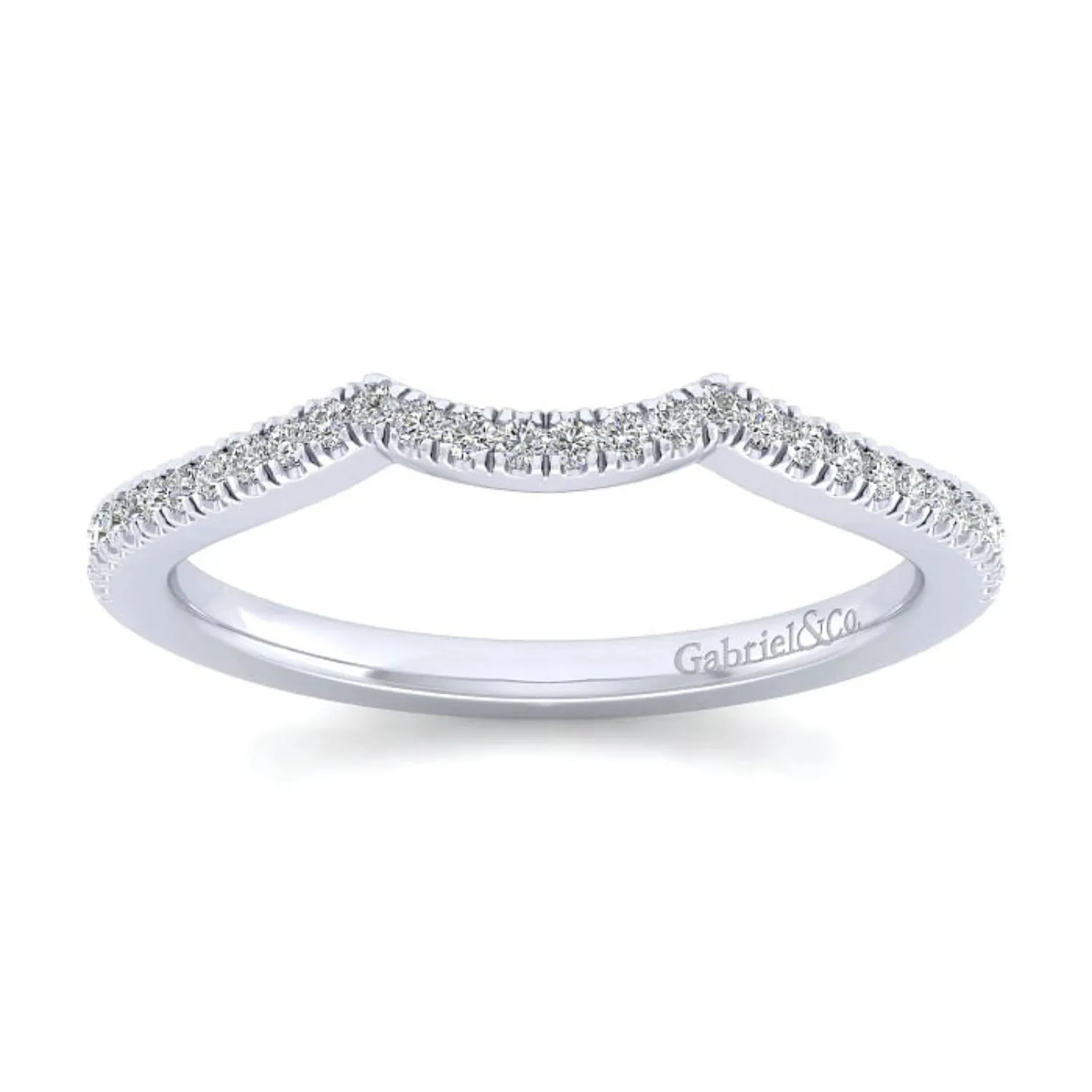 Gabriel & Co. "Sonya" Curved Diamond Wedding Band