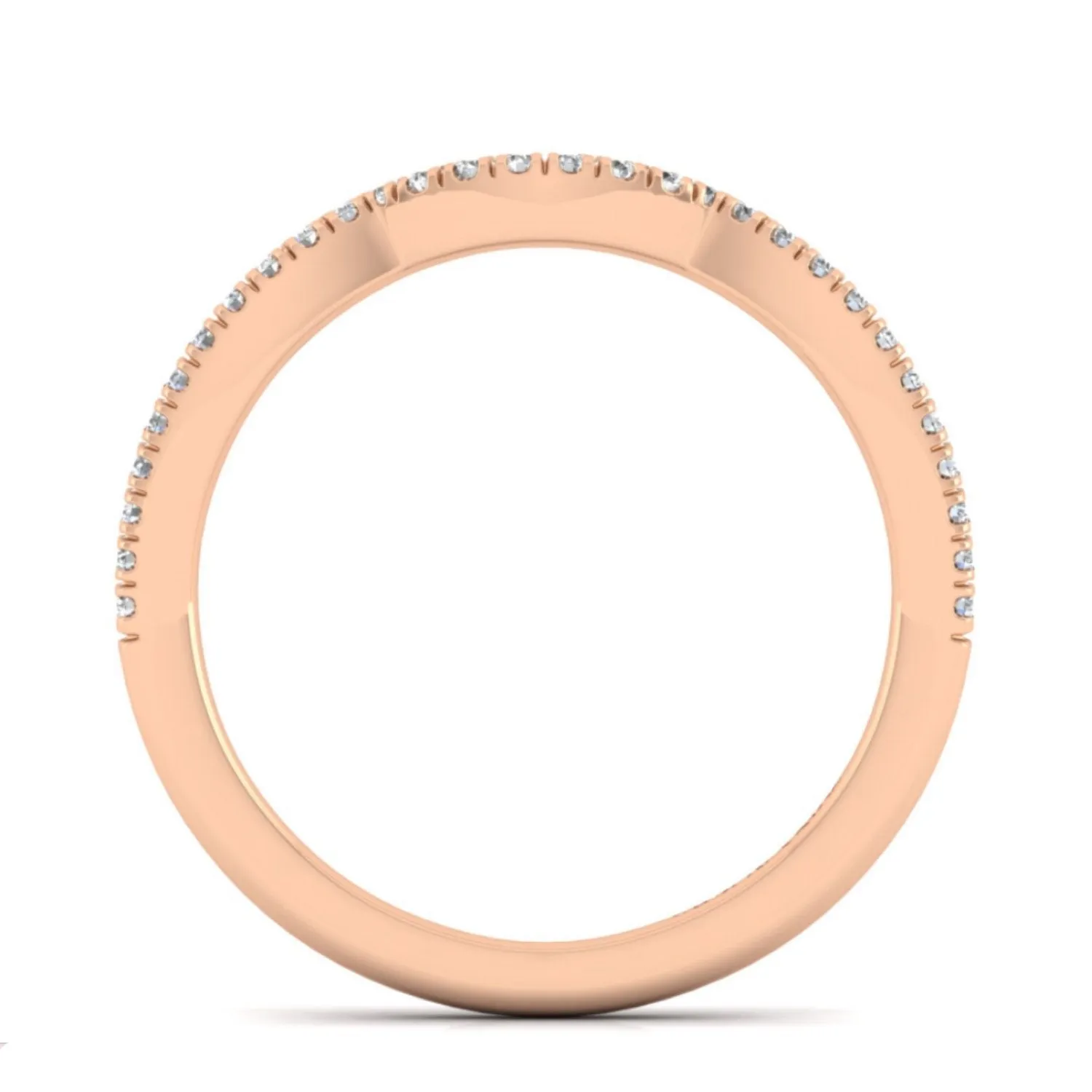 Gabriel & Co. "Sonya" Curved Diamond Wedding Band