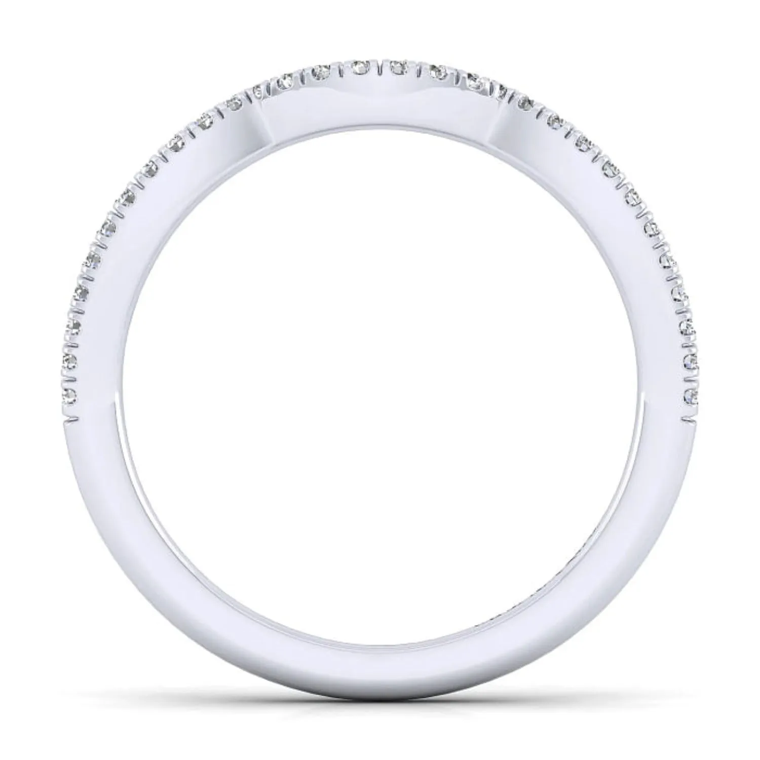 Gabriel & Co. "Sonya" Curved Diamond Wedding Band