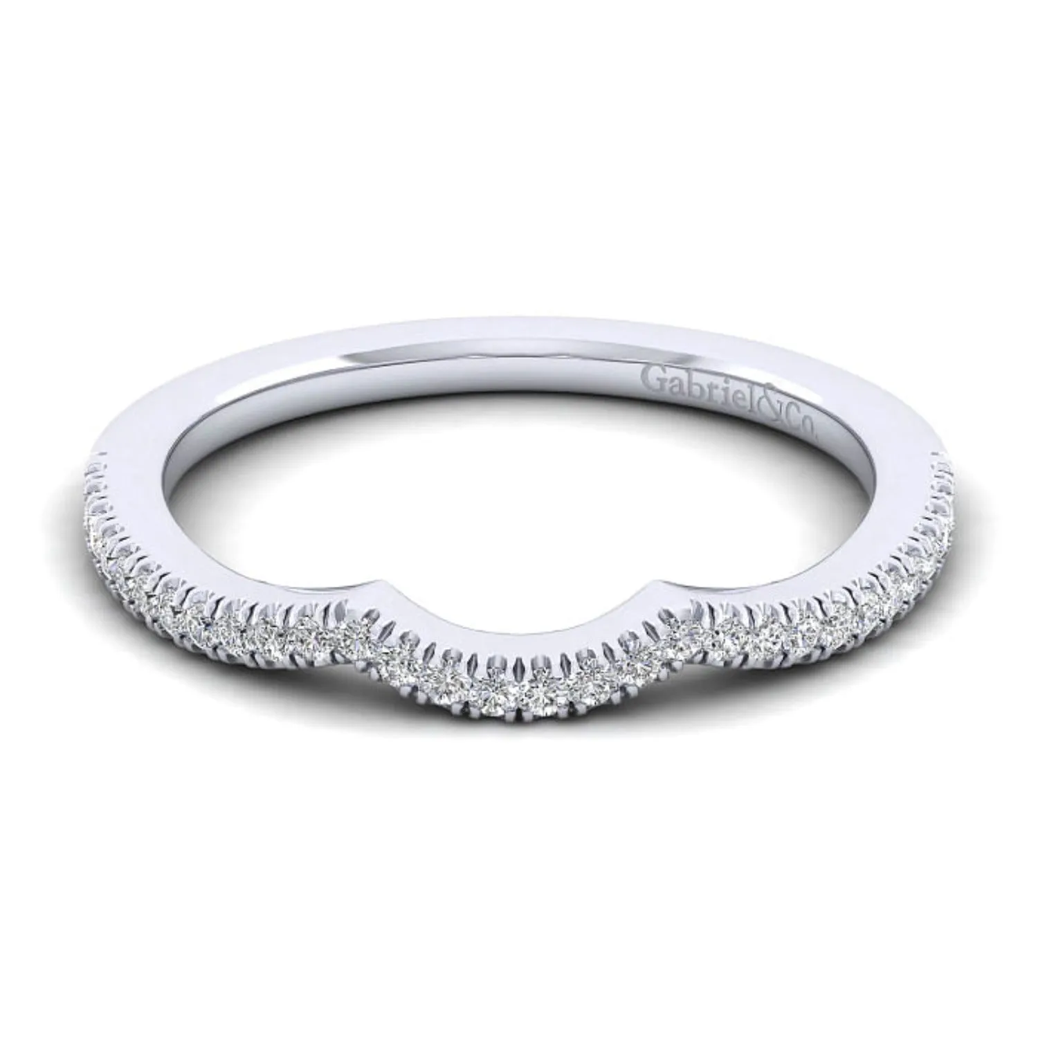 Gabriel & Co. "Sonya" Curved Diamond Wedding Band