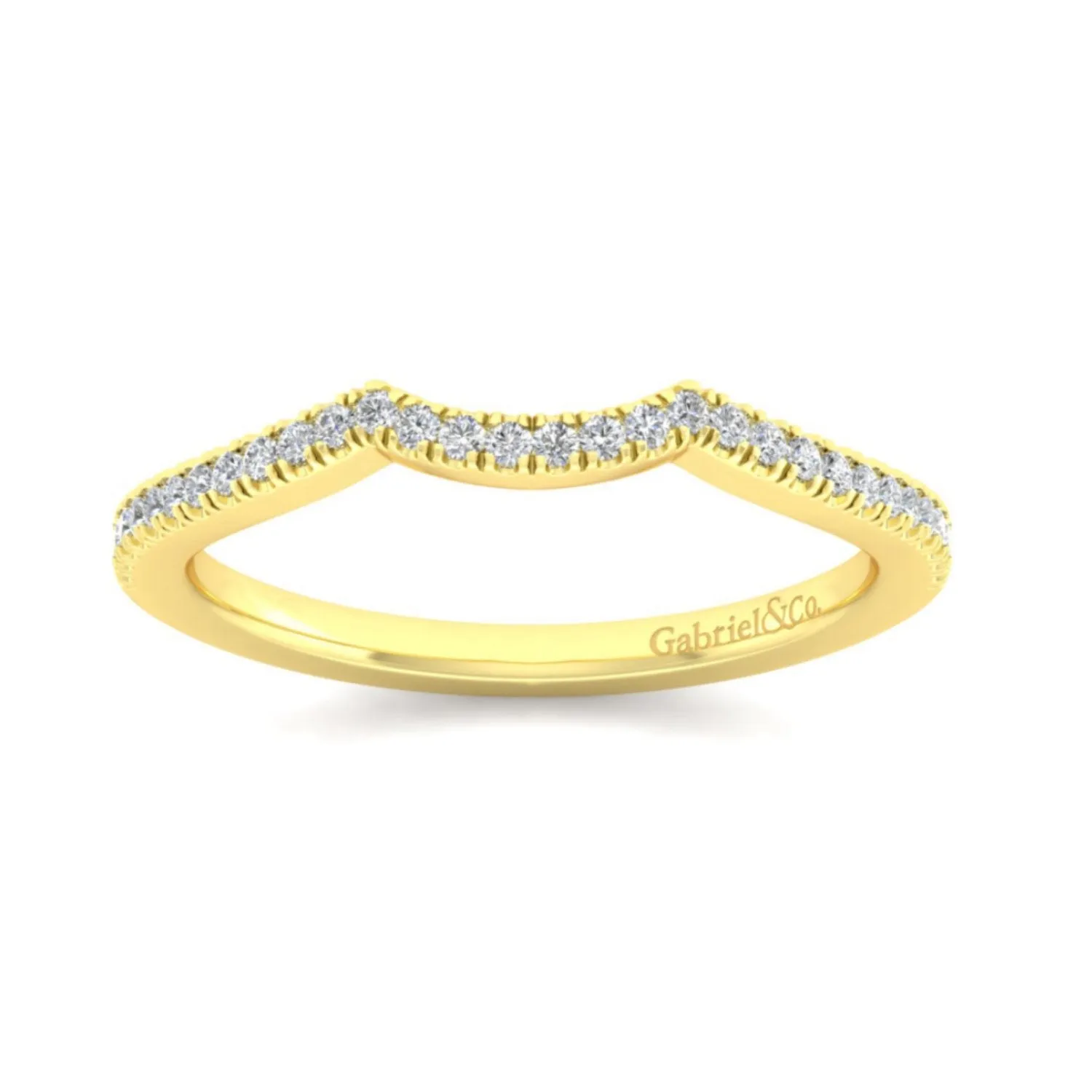 Gabriel & Co. "Sonya" Curved Diamond Wedding Band