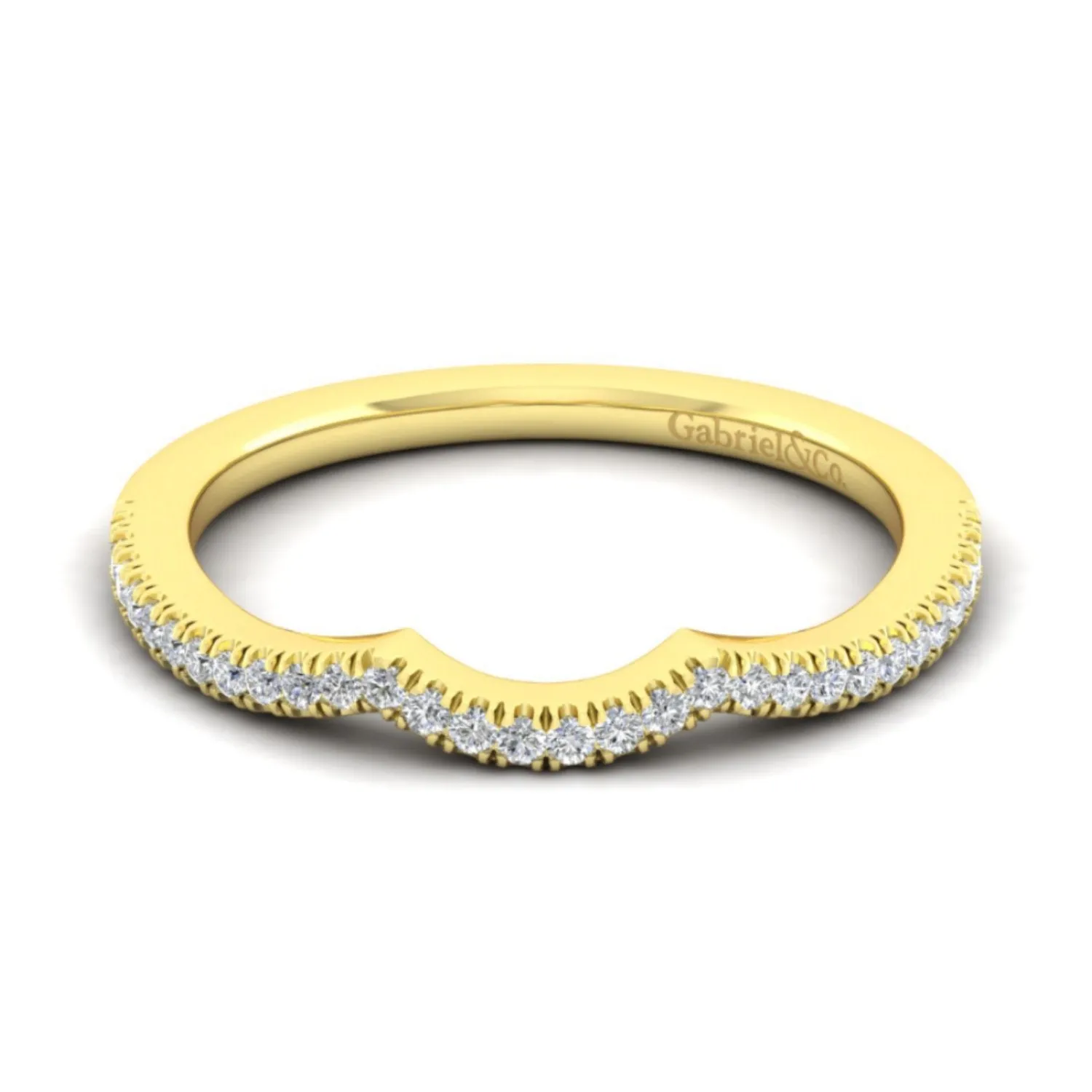 Gabriel & Co. "Sonya" Curved Diamond Wedding Band