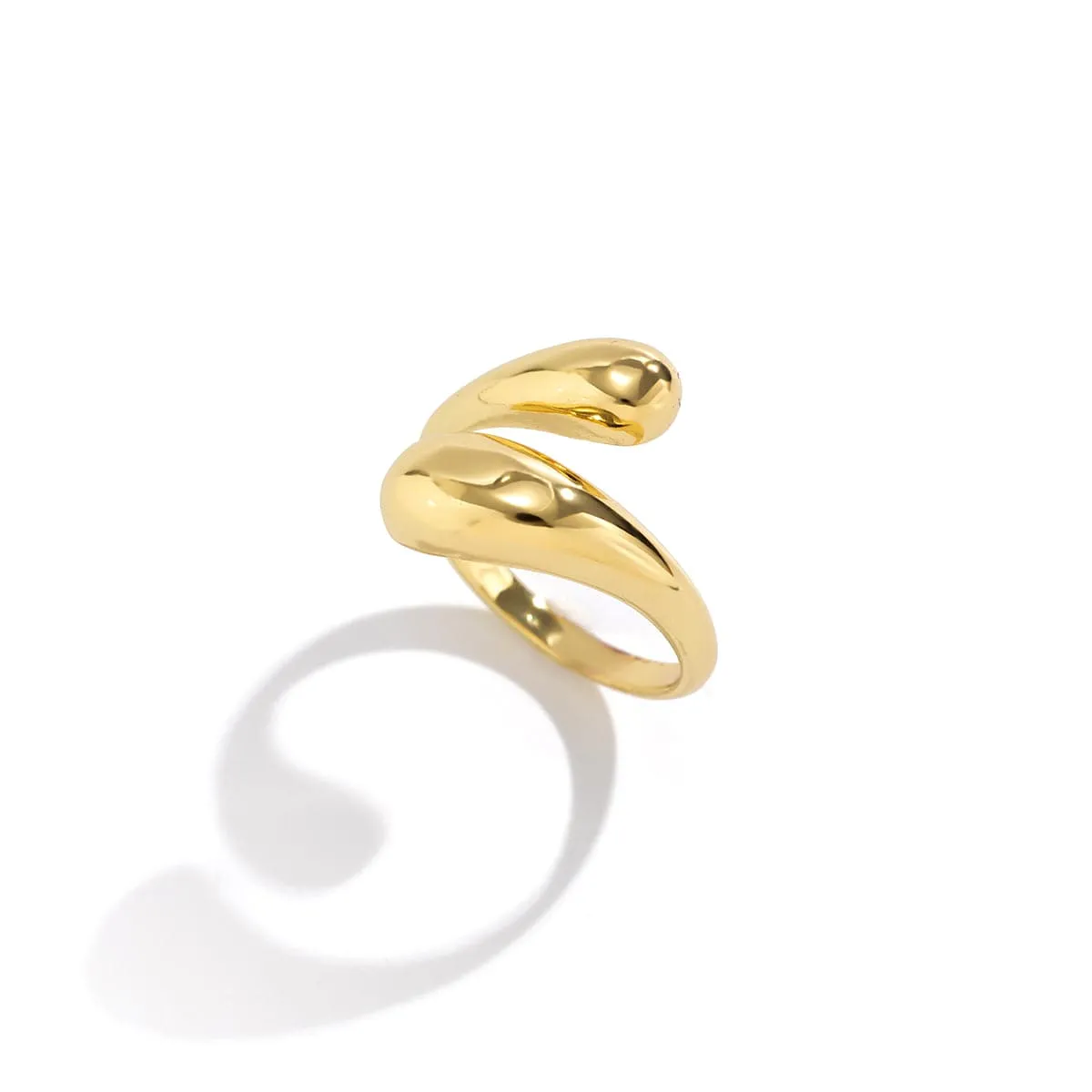 Geometric Irregular Curved Open Ring