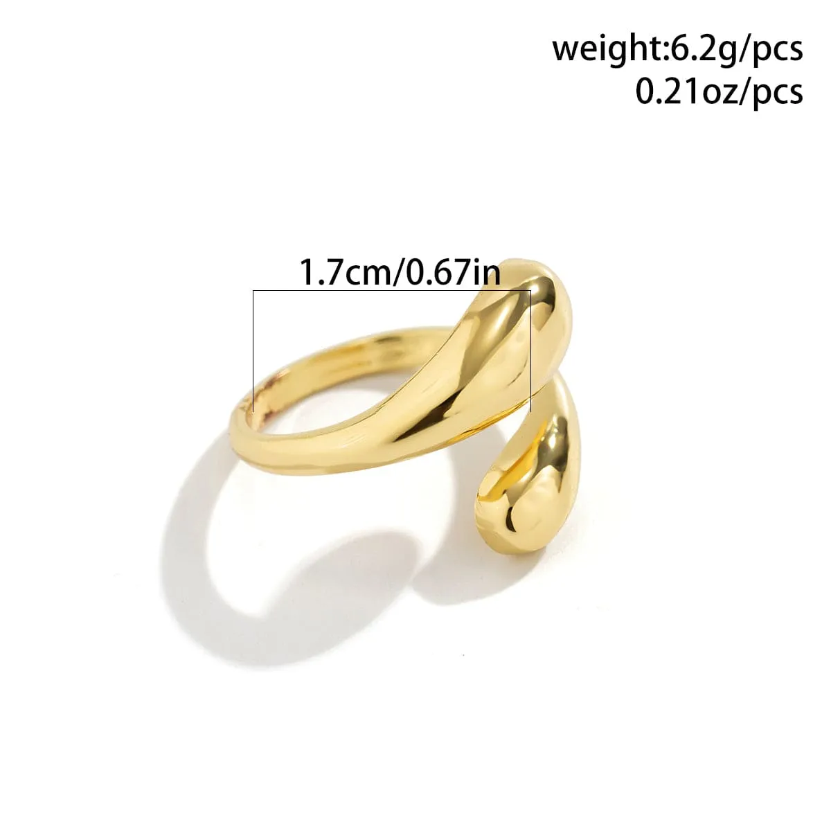 Geometric Irregular Curved Open Ring