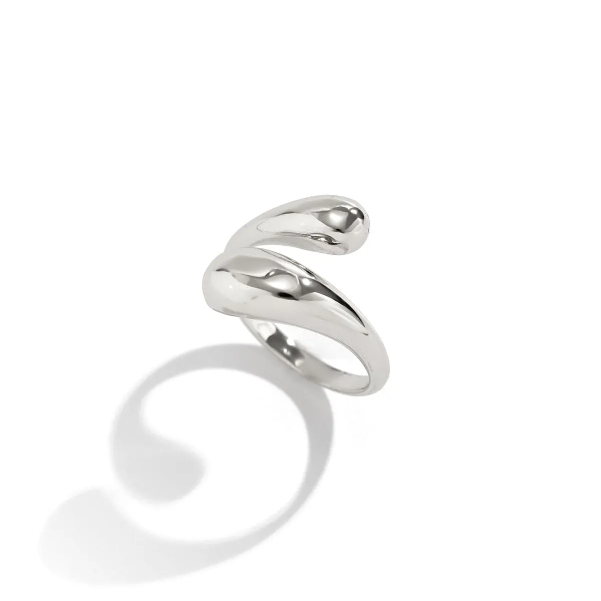 Geometric Irregular Curved Open Ring