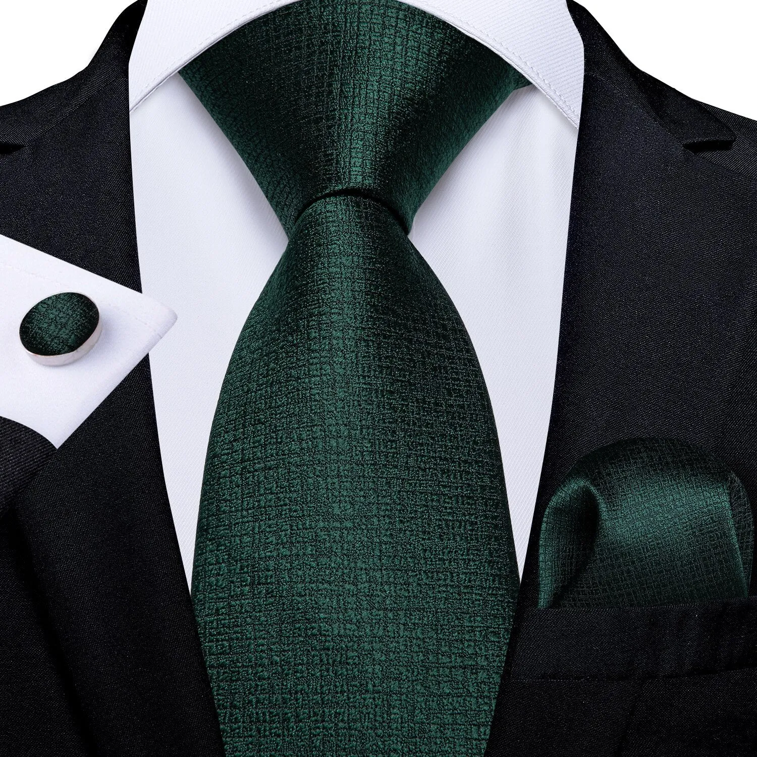 Gift Men Tie Teal Green Paisley Novelty Design Silk Wedding Tie for Men Handky cufflink Tie Set DiBanGu Party Business Fashion