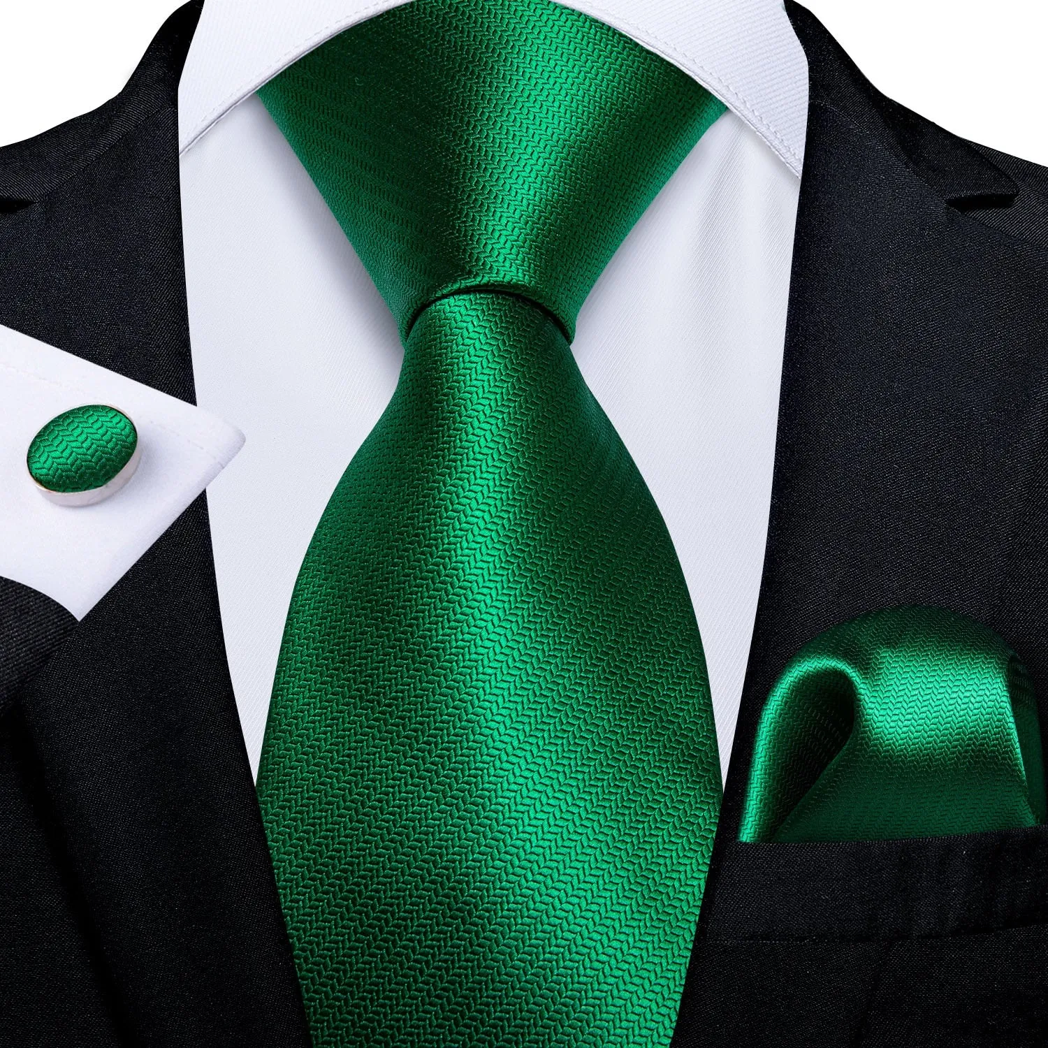 Gift Men Tie Teal Green Paisley Novelty Design Silk Wedding Tie for Men Handky cufflink Tie Set DiBanGu Party Business Fashion