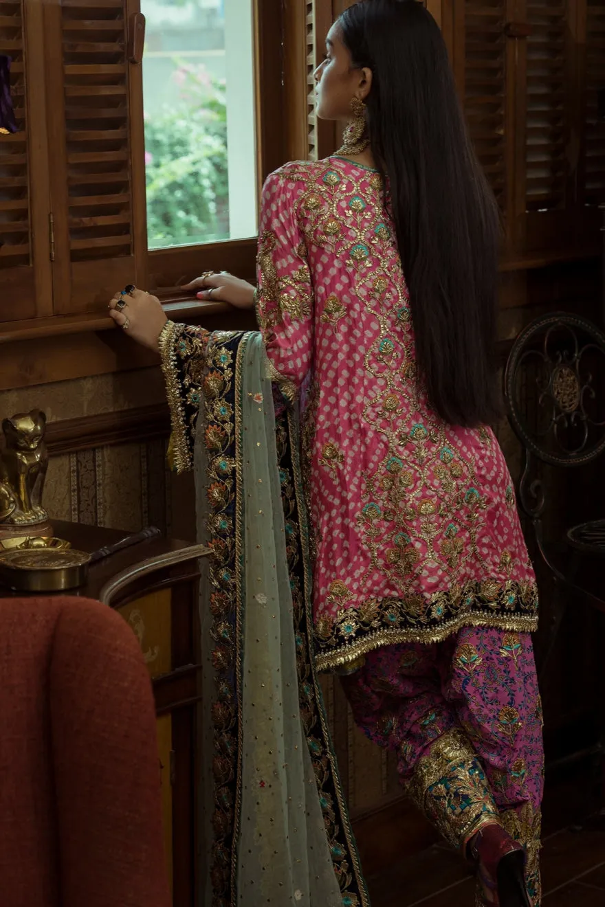 Girls Wedding Party Wear in Pink Color #Y2014