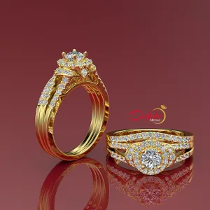 Gold Diamond Bridal Wedding Set (0.65 ct. tw.) - 01US51