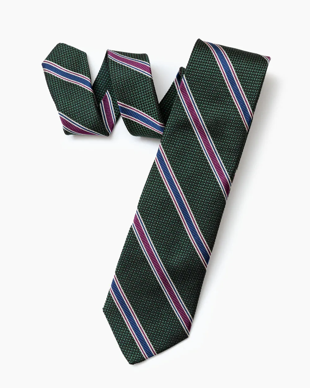 Green Regimental Stripe Tie