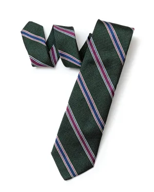 Green Regimental Stripe Tie