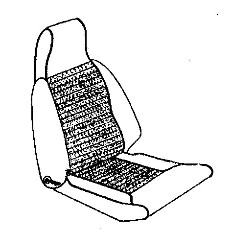 GT6 MK.2 USA ONLY HIGH BACK SEAT COVERING KIT 1969-70
