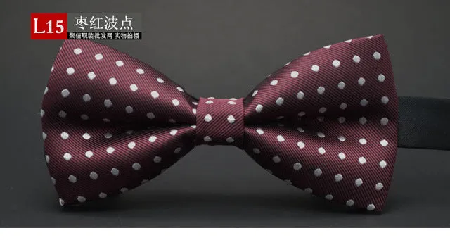 GUSLESON NEW Dot Bow Tie Wedding Bowtie Noeud Papillon Boys & Girls Polyester Silk Pajaritas Cravat Bowties Female Male Neckwear
