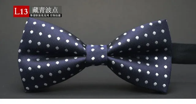 GUSLESON NEW Dot Bow Tie Wedding Bowtie Noeud Papillon Boys & Girls Polyester Silk Pajaritas Cravat Bowties Female Male Neckwear