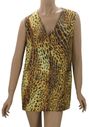 Hair Salon Vest Cheetah