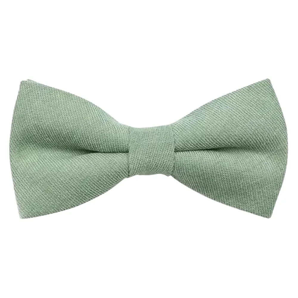 Harrison Sage Green Boy’s Bow Tie and Cream Floral Braces Set