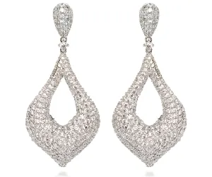 Head Turning Elegant Crystal Pave Earrings