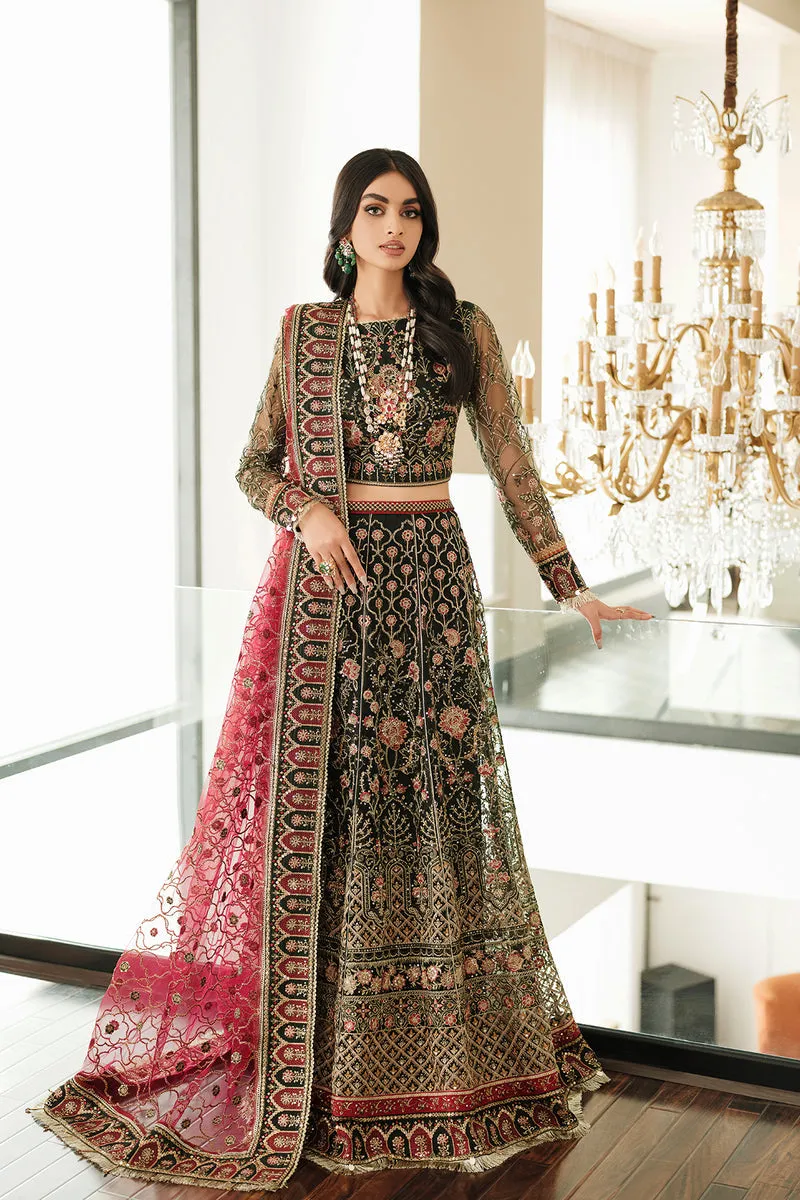 Heavily Embellished Green Pakistani Lehenga Choli Wedding Dress
